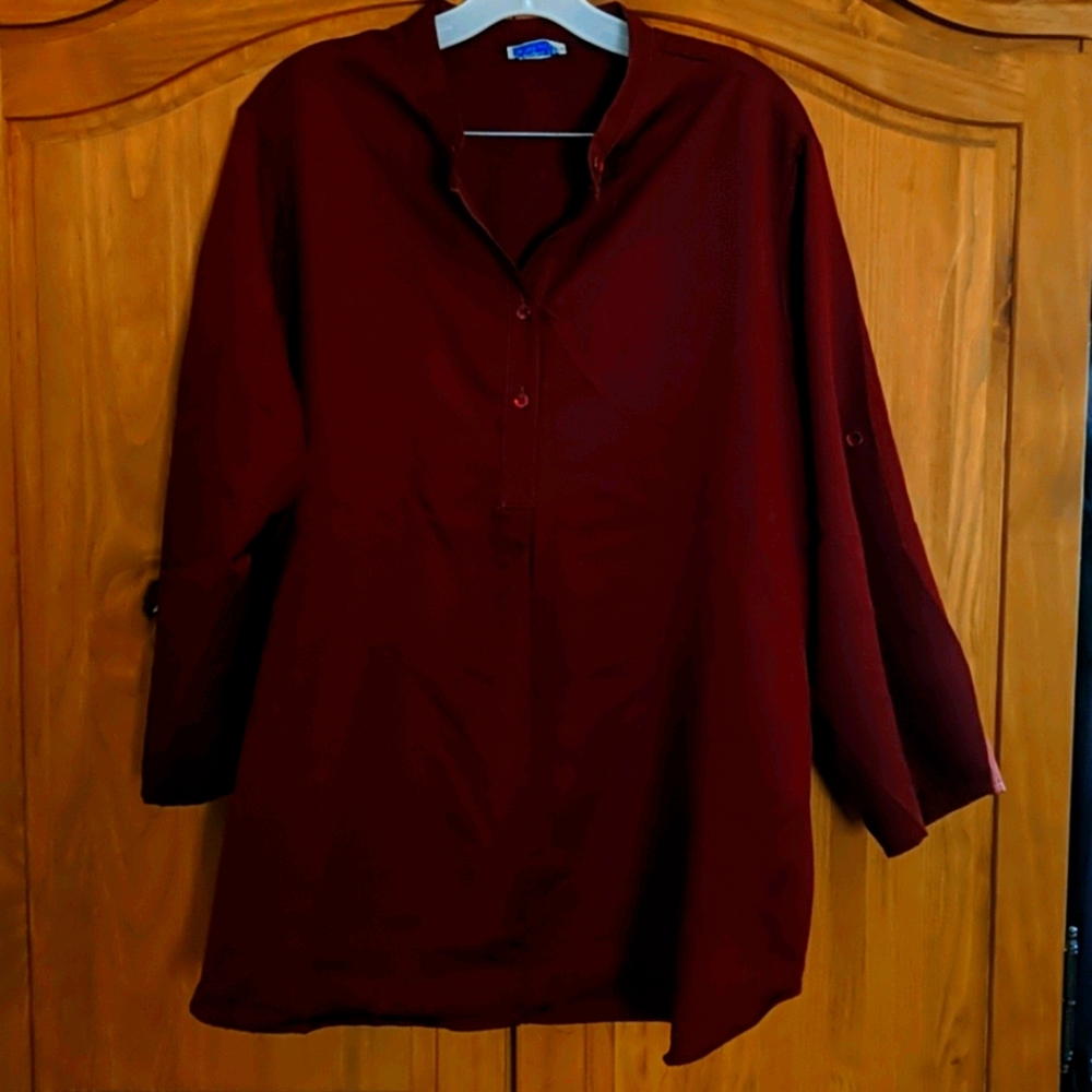 Vintage 80's Levi Strauss Brown Silk Women's Shirt